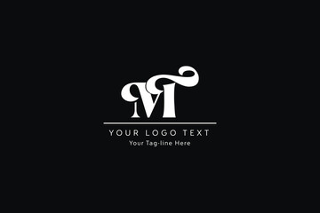 Fototapeta premium LOGO DESIGN WITH THEME LETTER T AND M