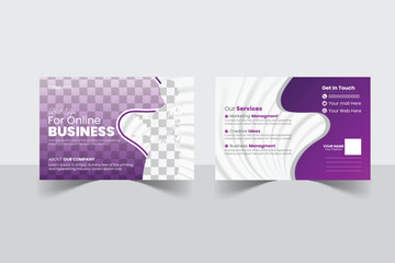 A bundle of 1 templates of different colors post card   template, modern post card design template, 
abstract post card and creative design, IT company post card and editable vector template