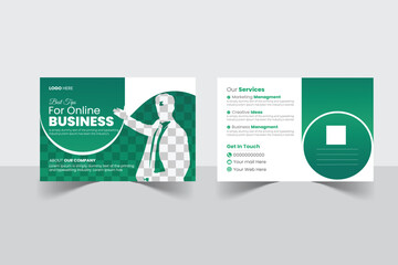 A bundle of 1 templates of different colors post card   template, modern post card design template, 
abstract post card and creative design, IT company post card and editable vector template