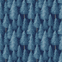 Obraz premium pine branches covered with snow