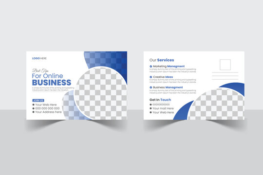 A bundle of 1 templates of different colors post card   template, modern post card design template, 
abstract post card and creative design, IT company post card and editable vector template