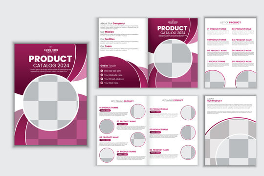 A bundle of 1 templates of different colors a4 flyer template, modern catalog design template, 
abstract catalog nd creative design, IT company catalog and editable vector template