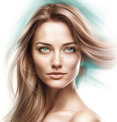 Naklejka premium portrait of a beautiful woman