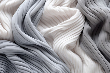 Soft gray textile. Winter background. Generative AI