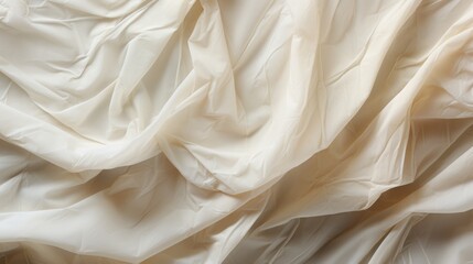 Parchment Paper Texture Close-up: A photograph capturing the crinkled and crumpled texture of parchment paper.