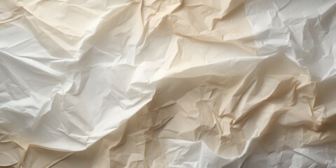 Parchment Paper Texture Close-up: A photograph capturing the crinkled and crumpled texture of parchment paper.