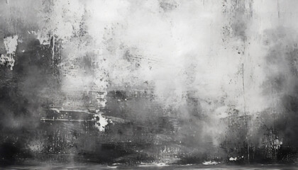 White and black old grunge wall background.Square format.