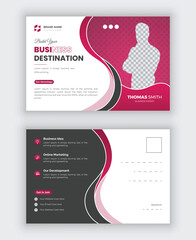 corporate business postcard design template. Vector illustration