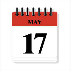 May 17 calendar date design