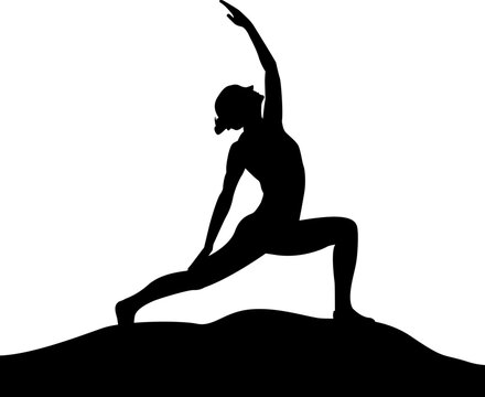 yoga pose on mountain top svg vector cutfile for cricut clipart silhouette 
