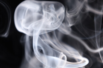 White silver smoke on a dark background, colourful abstract, white fog, minimalistic background, detailed smoke shapes	