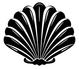 Shell Clam Mussel shell logo tattoo print