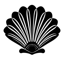 Shell Clam Mussel shell logo tattoo print