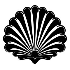 Shell Clam Mussel shell logo tattoo print