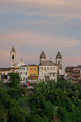 Casas coloridas no centro histórico de Salvador
