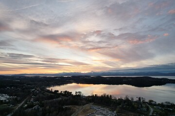Naklejka premium Burlington VT and Lake Champlain