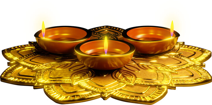 Diwali festival diye 3d decoration