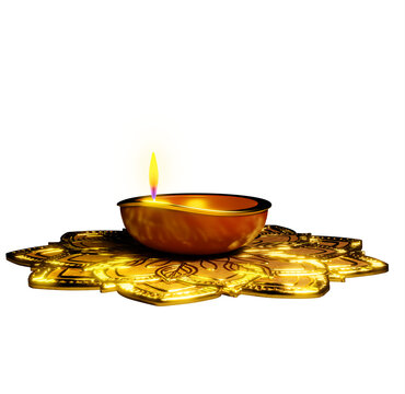 Diwali festival diye 3d decoration