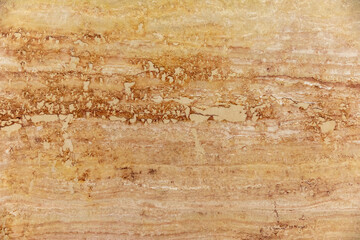 Yellow, Red and Gold Patterned Yellowstone Travertine Stone Wall Slab - 666258642
