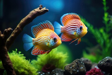 Fototapeta na wymiar Tropical fish in an aquarium