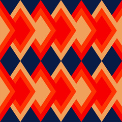 Obraz premium Retro geometric seamless pattern vector image