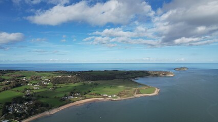Penmon Point, Aerial view, Anglesey. Wales, UK
Irish Sea, lighthouse sunny day.