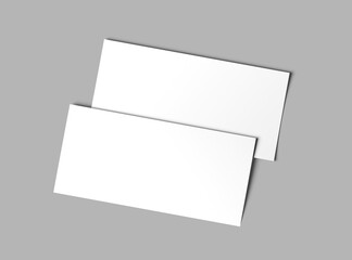 DL 8.3x3.9inc flyer render to present your design.