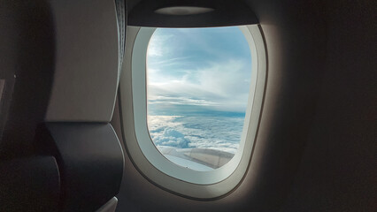 Naklejka premium view from airplane window
