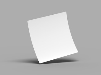 Square 8.26x8.26inc flyer render to present your design.