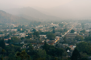 Hill of the cross overlooking Antigua, Guatemala.