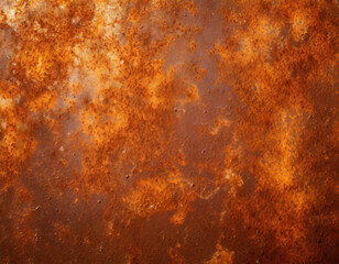 Rusty brown metal background.Steel oxidizing texture.Damaged old metal surface.