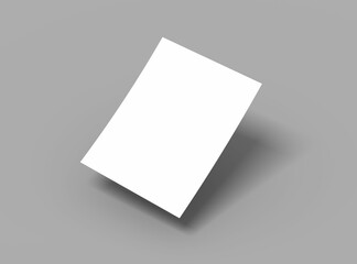 Blank 8.5 x 11 inc flyer render to present your design.