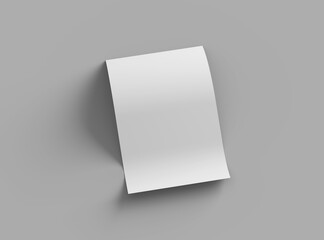 Blank 8.5 x 11 inc flyer render to present your design.