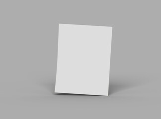 Blank 8.5 x 11 inc flyer render to present your design.