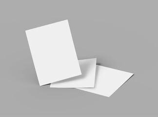 Blank 8.5 x 11 inc flyer render to present your design.