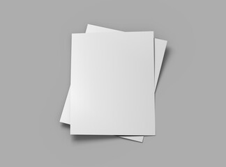 Blank 8.5 x 11 inc flyer render to present your design. - obrazy, fototapety, plakaty
