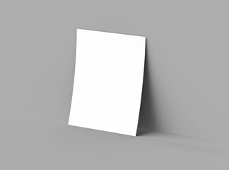 Blank 8.5 x 11 inc flyer render to present your design.