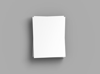 Blank 8.5 x 11 inc flyer render to present your design. - obrazy, fototapety, plakaty
