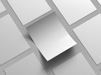 Blank 8.5 x 11 inc flyer render to present your design.