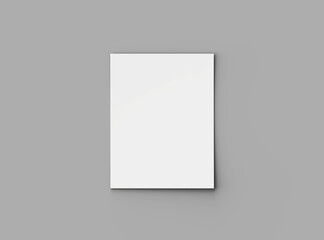 Blank 8.5 x 11 inc flyer render to present your design.