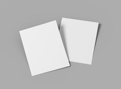 Blank 8.5 x 11 inc flyer render to present your design.