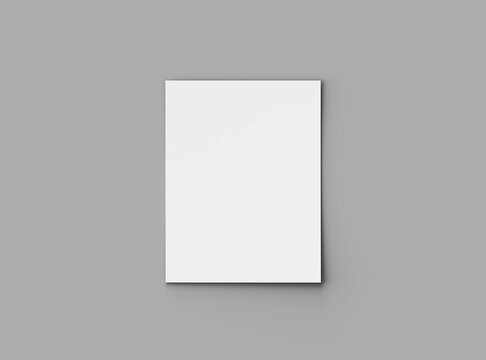 Blank 8.5 x 11 inc flyer render to present your design.
