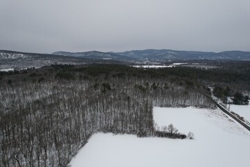 Winter landscapes in upstate New York