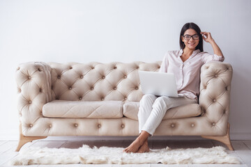 Girl in the living room