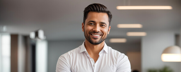 Naklejka premium Portrait of a young businessman in the office