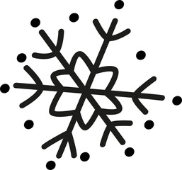 snowflake, falling snow, christmas decoration, cute snowflake
