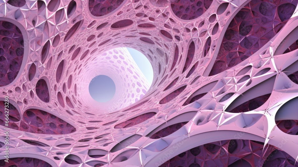 Poster A computer generated image of a spiral structure.