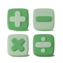 Fototapeta premium 3d calculator icon render illustration