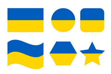 Ukraine flag simple illustration for independence day or election