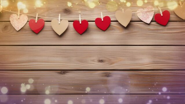 Valentines day background with hearts.